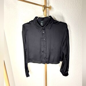 Forever 21 Charcoal Satin Shirt